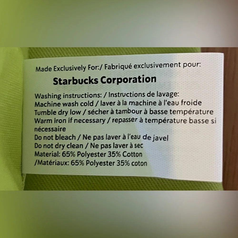 Rare Starbucks Oleato™ Neon Yellow Green Limited Edition Apron - Picture 4 of 4